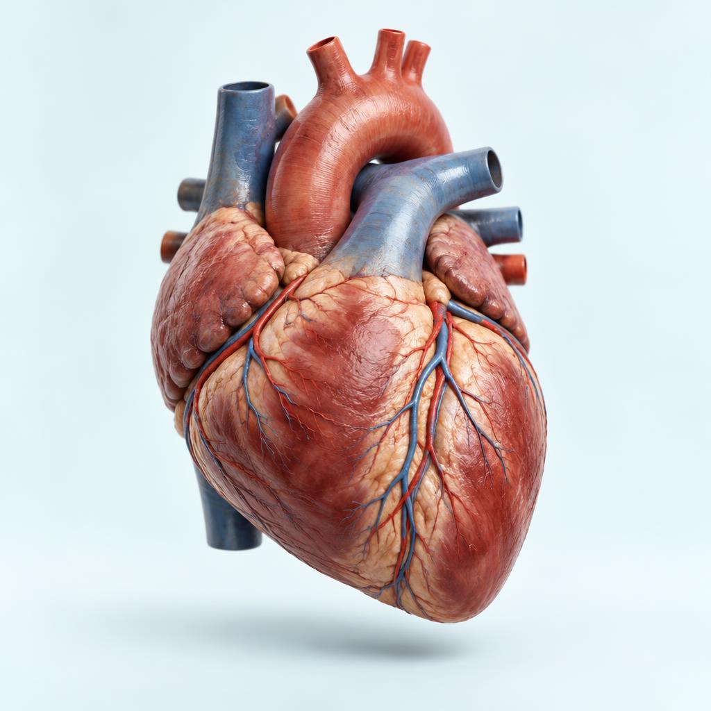 Anatomical illustration of the human heart